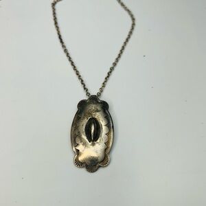 Meg Girard 925 Sterling Silver Concho Pendant Necklace